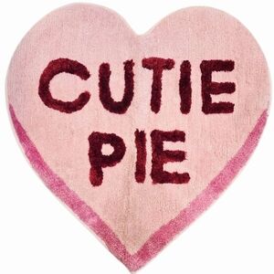 At Home, "Cutie Pie", Heart-Shaped Plush Decorative Rug